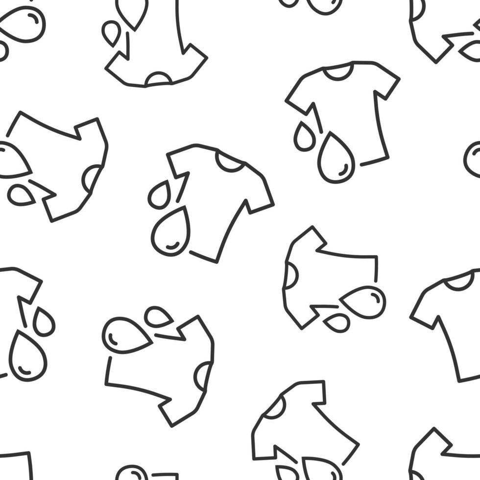 icono de lavado de camisetas en estilo plano. ropa seca ilustración vectorial sobre fondo blanco aislado. concepto de negocio de patrones sin fisuras de lavandería de camisa. vector