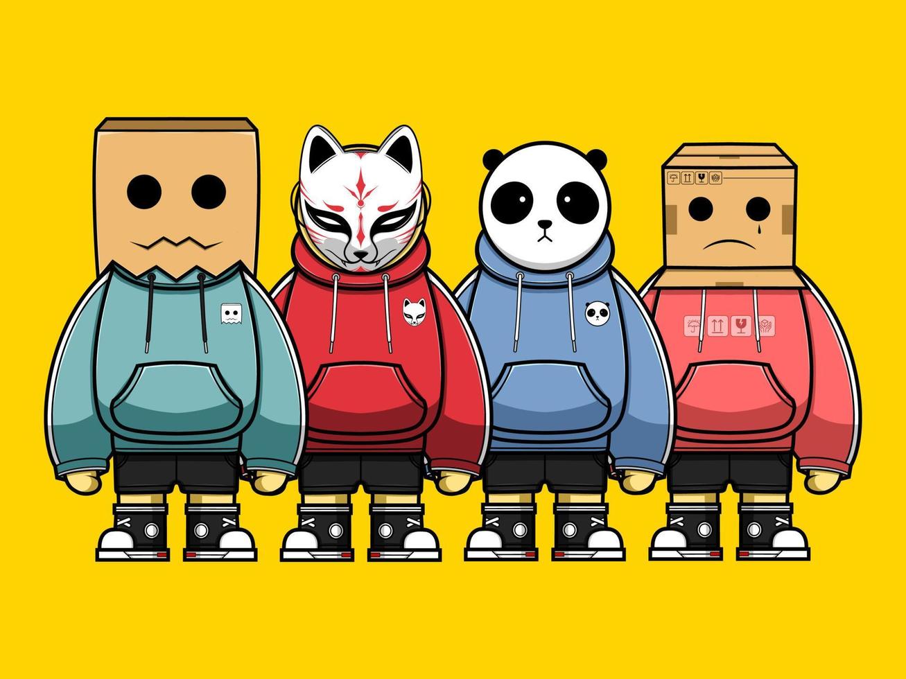 Characters Illustration Design vector