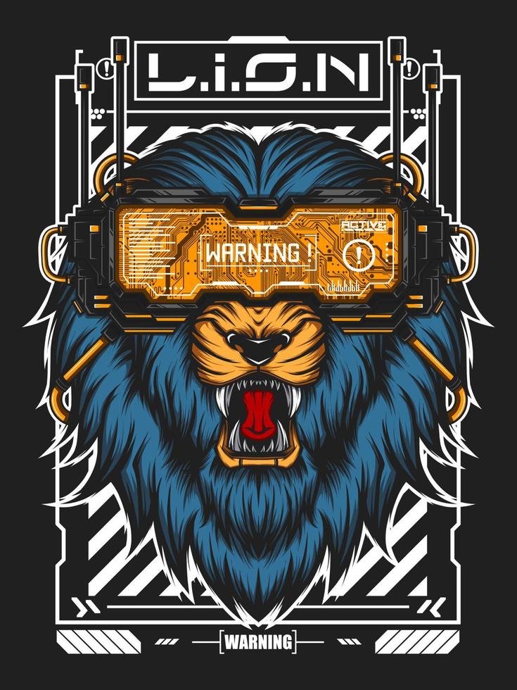 Lion Head  Illustration vector