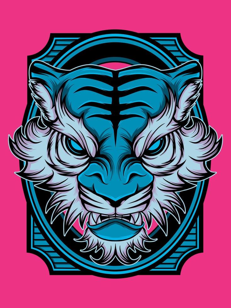 Tiger Head Mascot Vector
