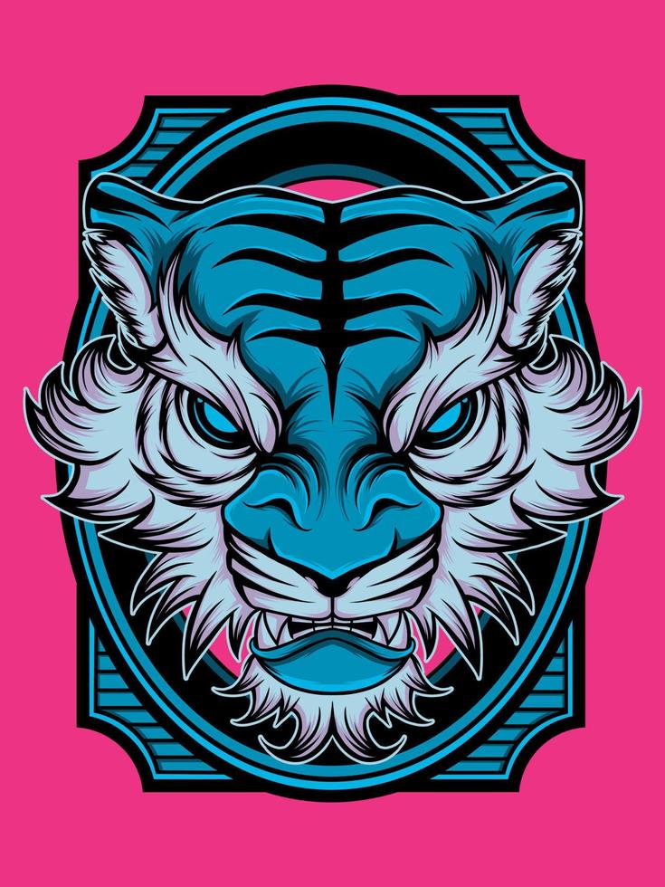 vector de mascota de cabeza de tigre