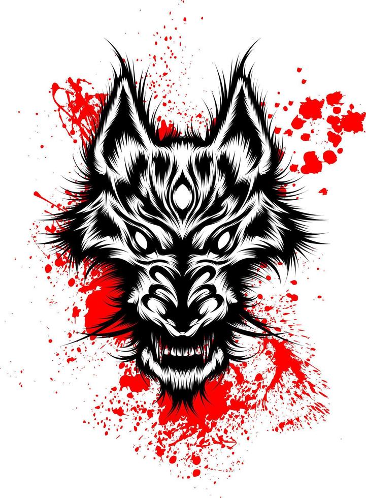 Wolf Head Mascot Illustration vector