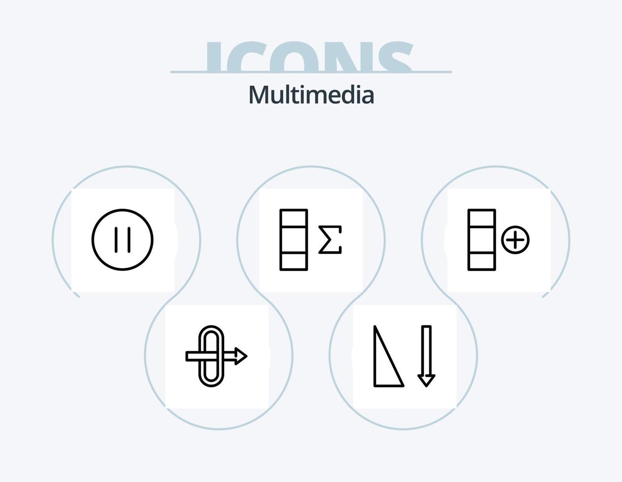 Multimedia Line Icon Pack 5 Icon Design. . . multimedia. swap. column vector