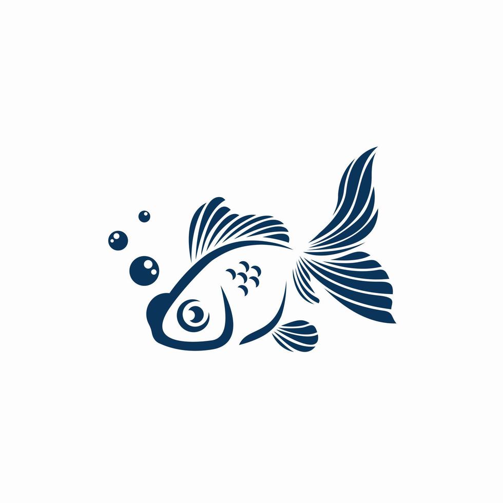 goldfish logo design vector template