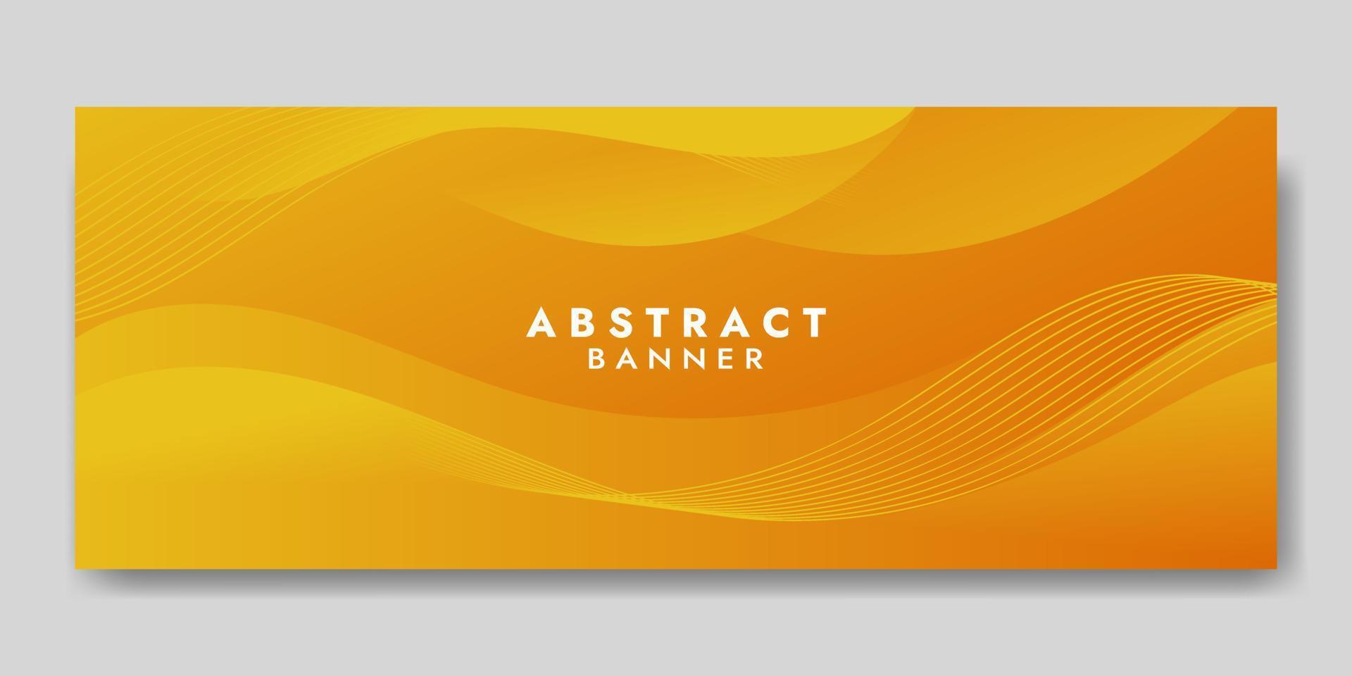 Abstract Yellow Fluid Wave Banner Template vector