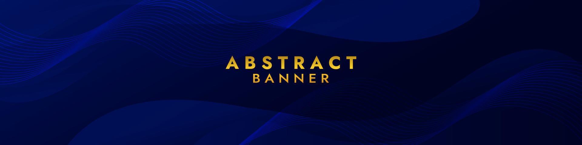 Abstract Blue Fluid Wave Banner Template vector