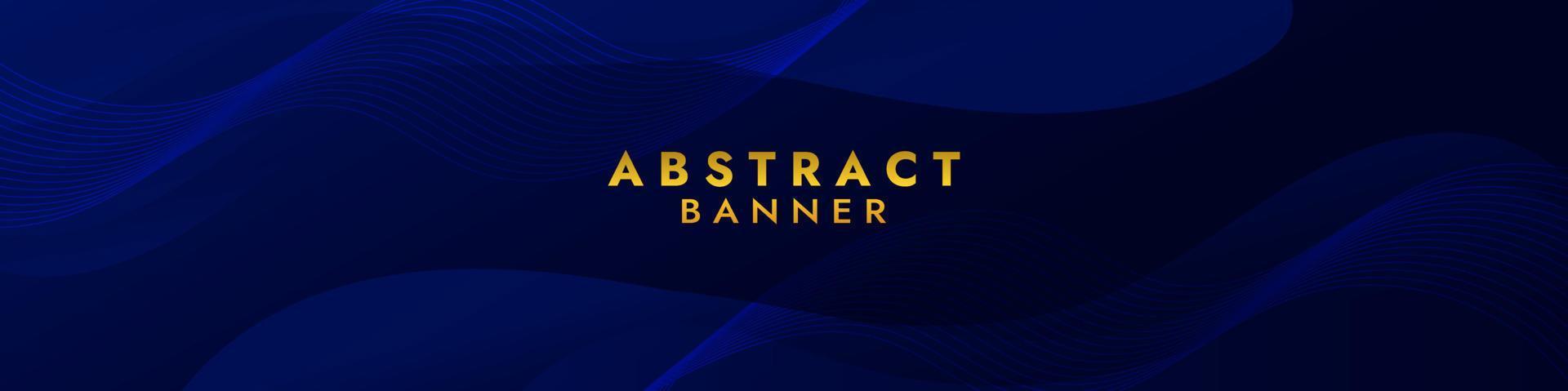 Abstract Blue Fluid Wave Banner Template vector