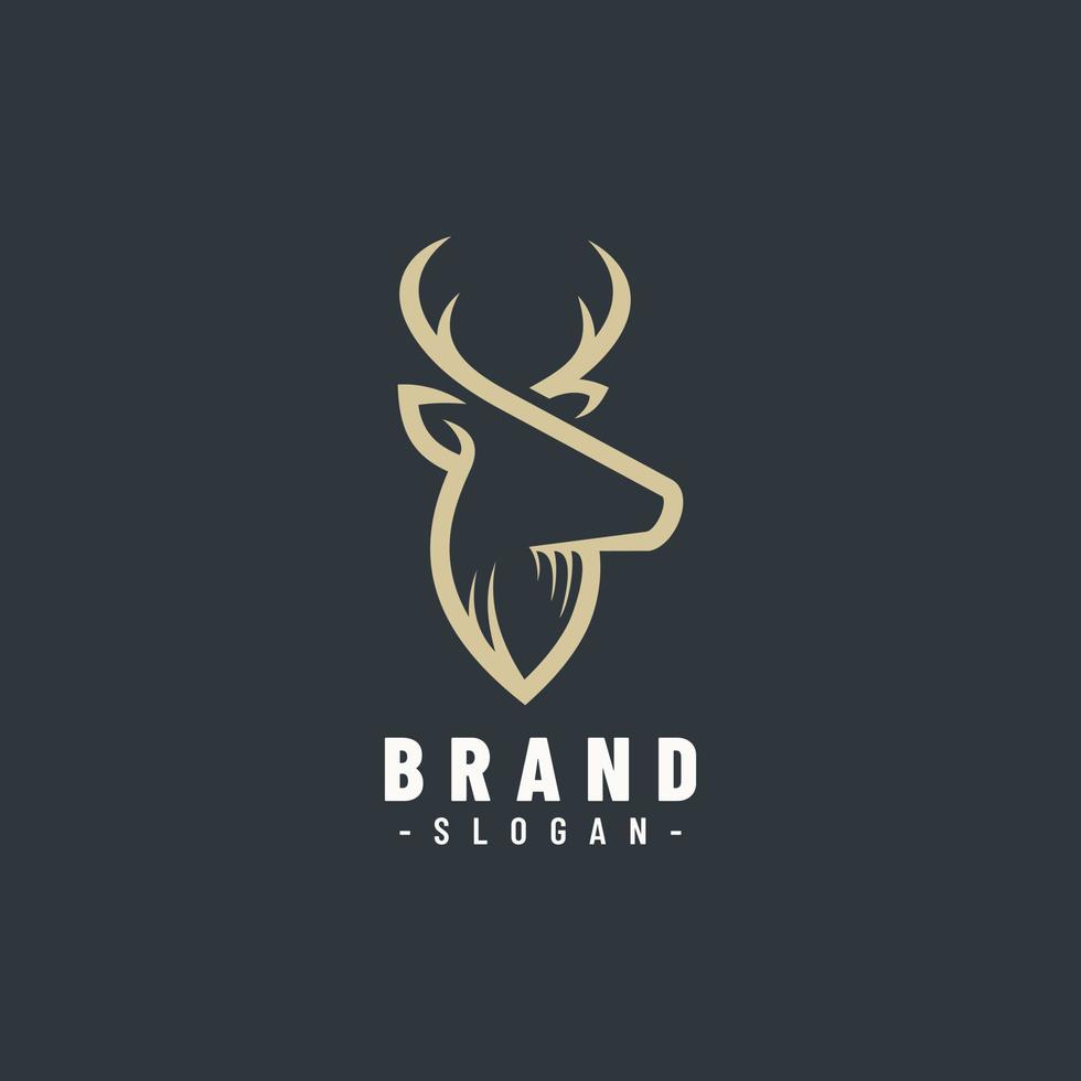 deer head logo design vector
