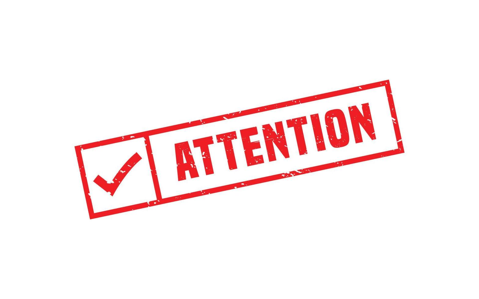 ATTENTION rubber stamp with grunge style on white background vector