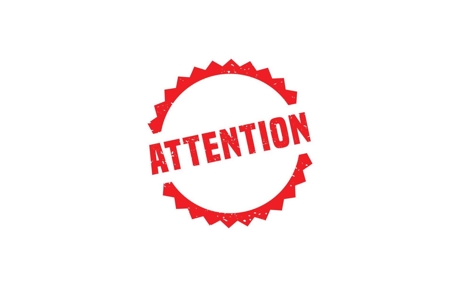 ATTENTION rubber stamp with grunge style on white background vector