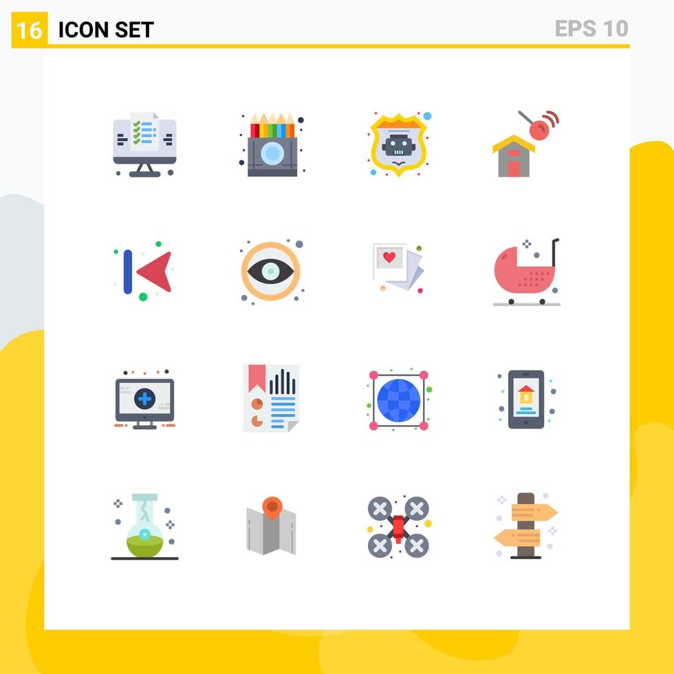 16 Creative Icons Modern Signs and Symbols of forward search pencil house city Editable Pack of Creative Vector Design Elements