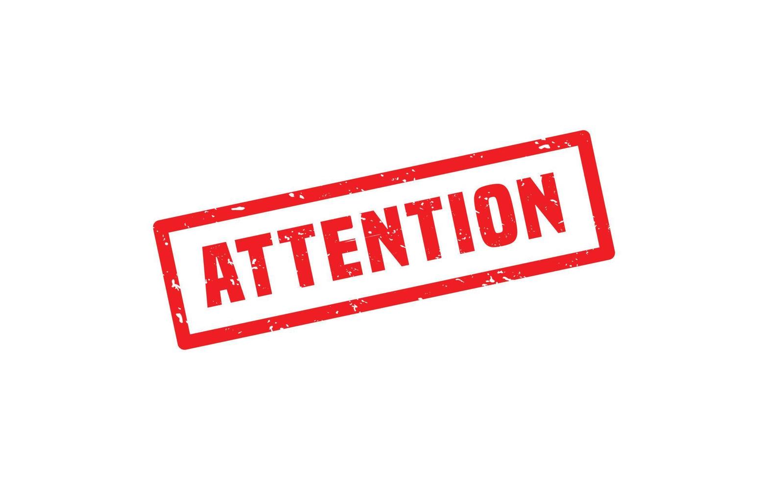 ATTENTION rubber stamp with grunge style on white background vector
