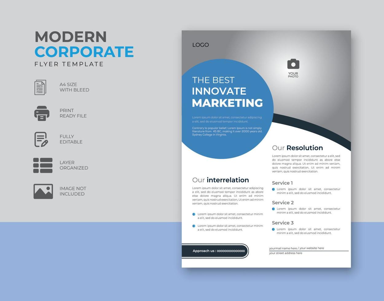 Corporate business flyer poster pamphlet brochure cover template design