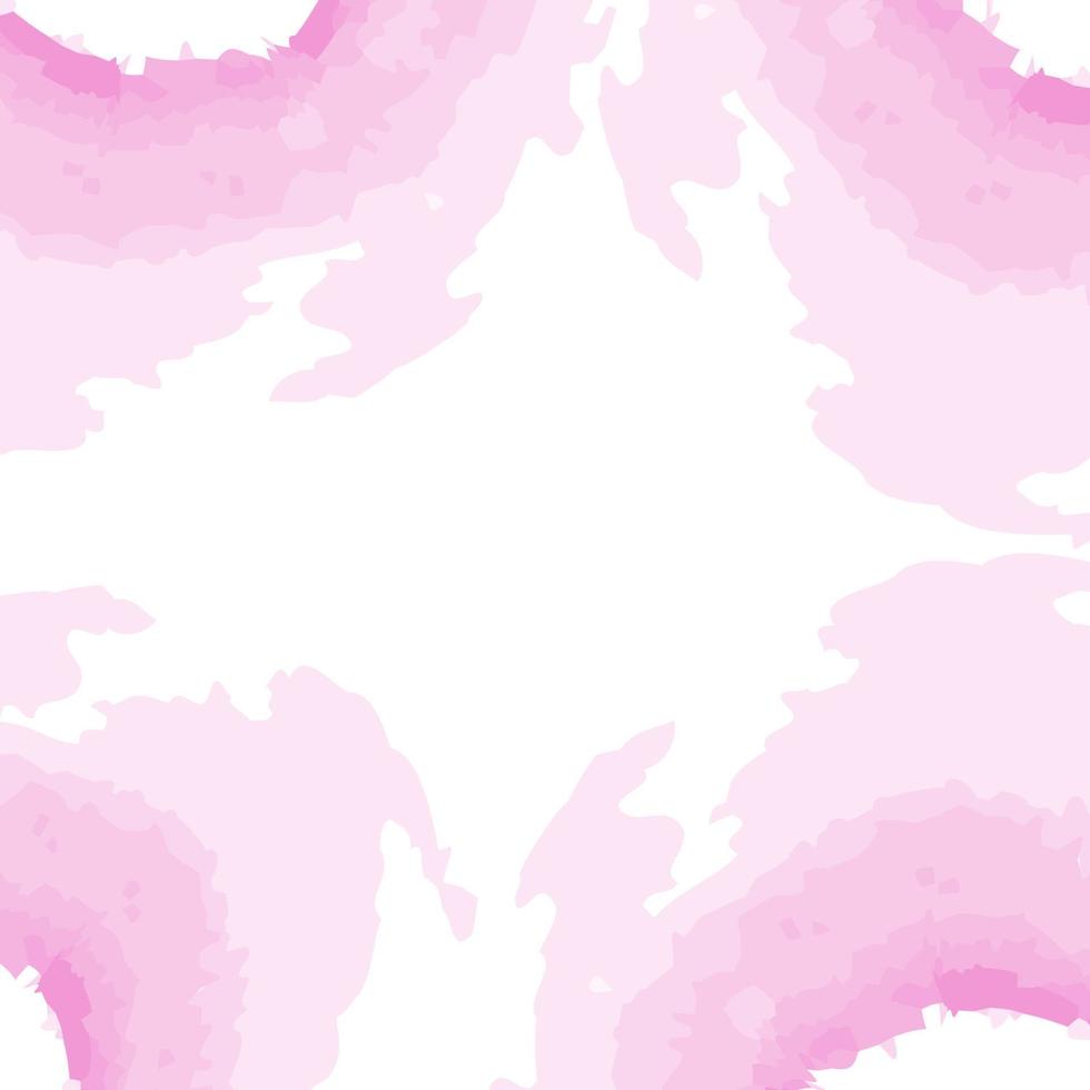 marco cuadrado abstracto, textura de fondo en tonos de moda rosa claro en forma de acuarela. aislar vector