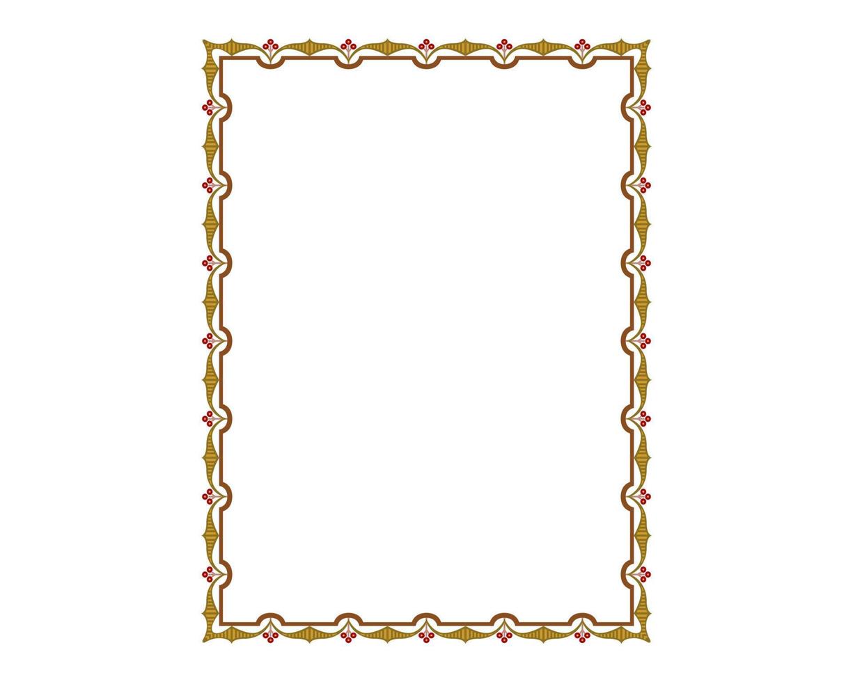 Decorative wedding frame, antique museum picture border or deco divider. Isolated icon. vector Free Vector