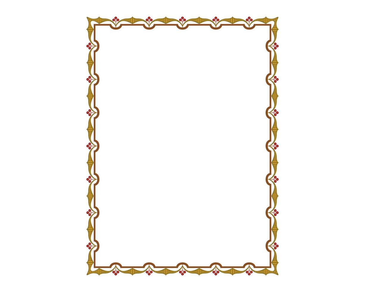 Decorative wedding frame, antique museum picture border or deco divider. Isolated icon. vector Free Vector