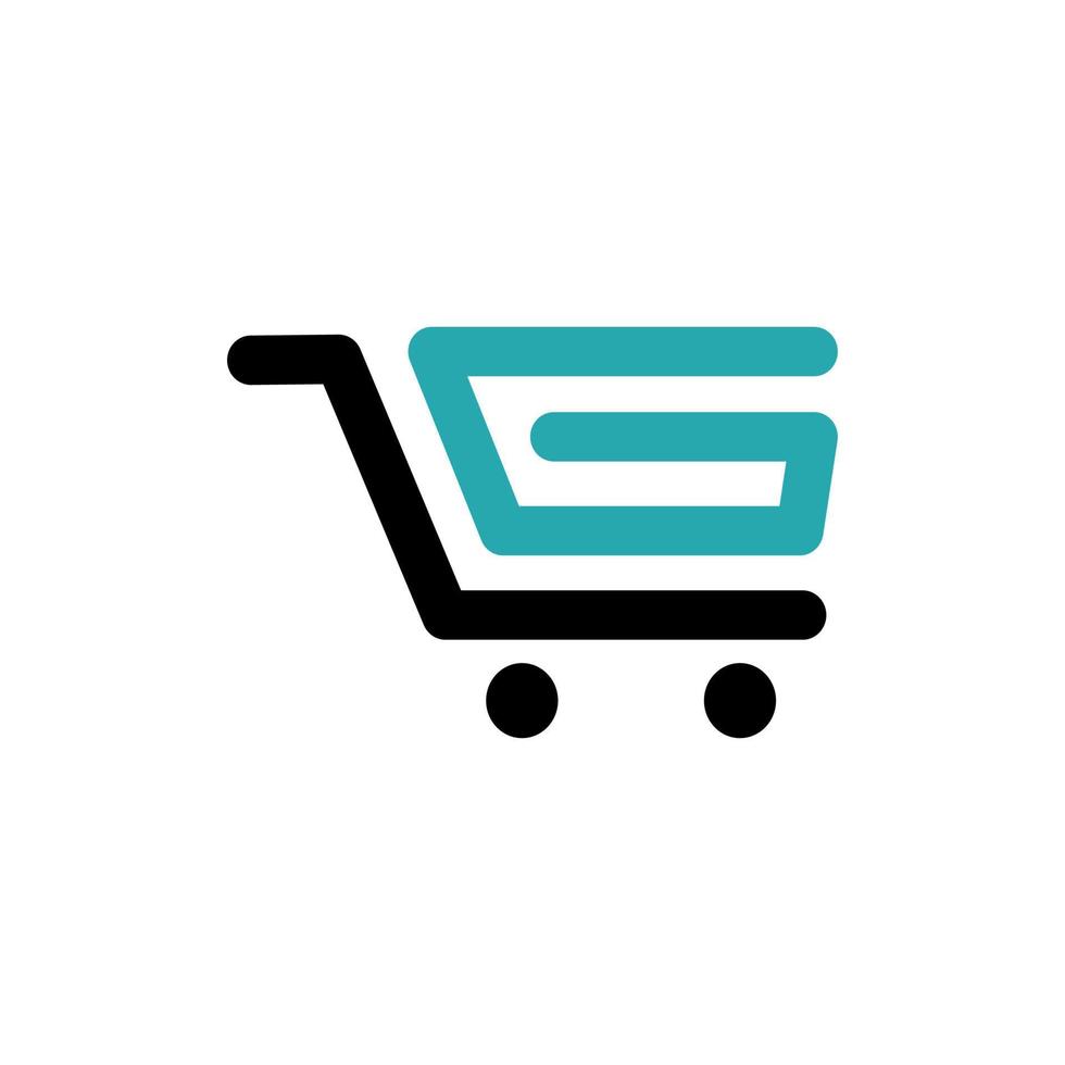 shopping cart icon logo vector