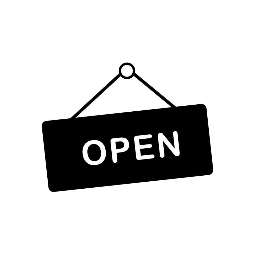 open sign vector icon