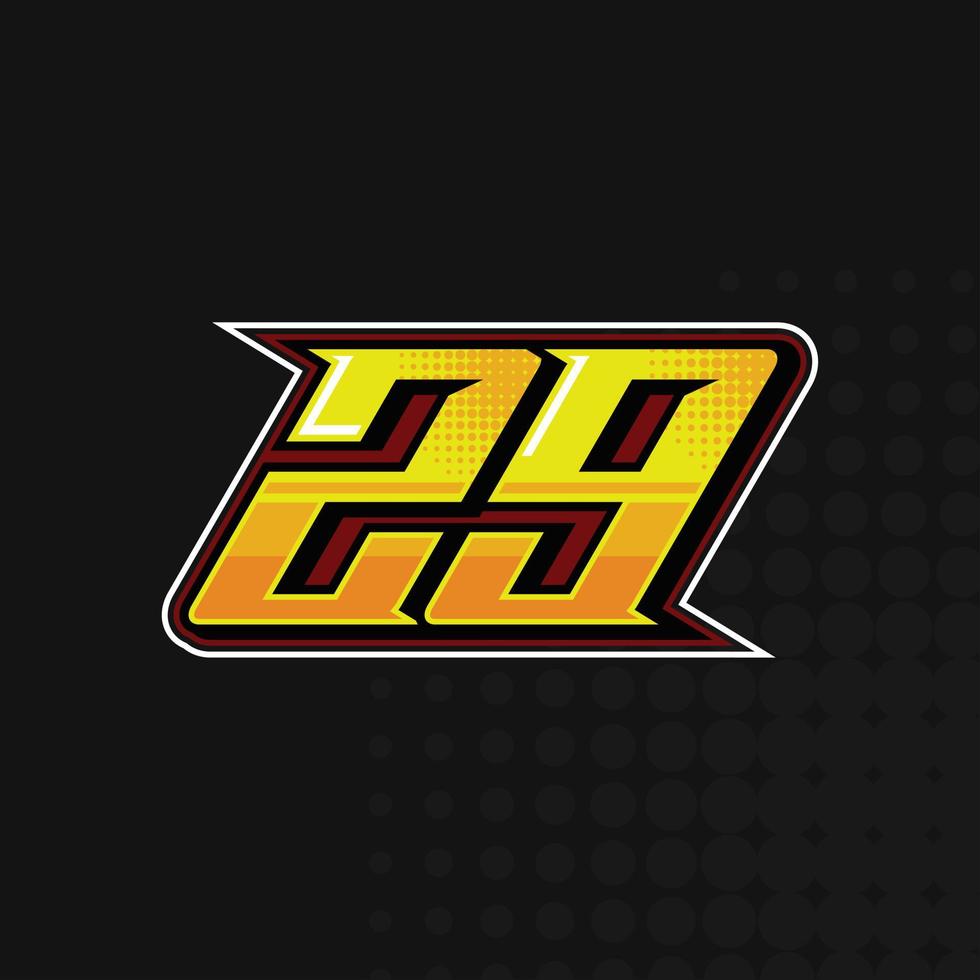 Race Number 29 logo design vector