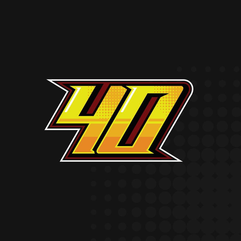 Race Number 40 logo design vector