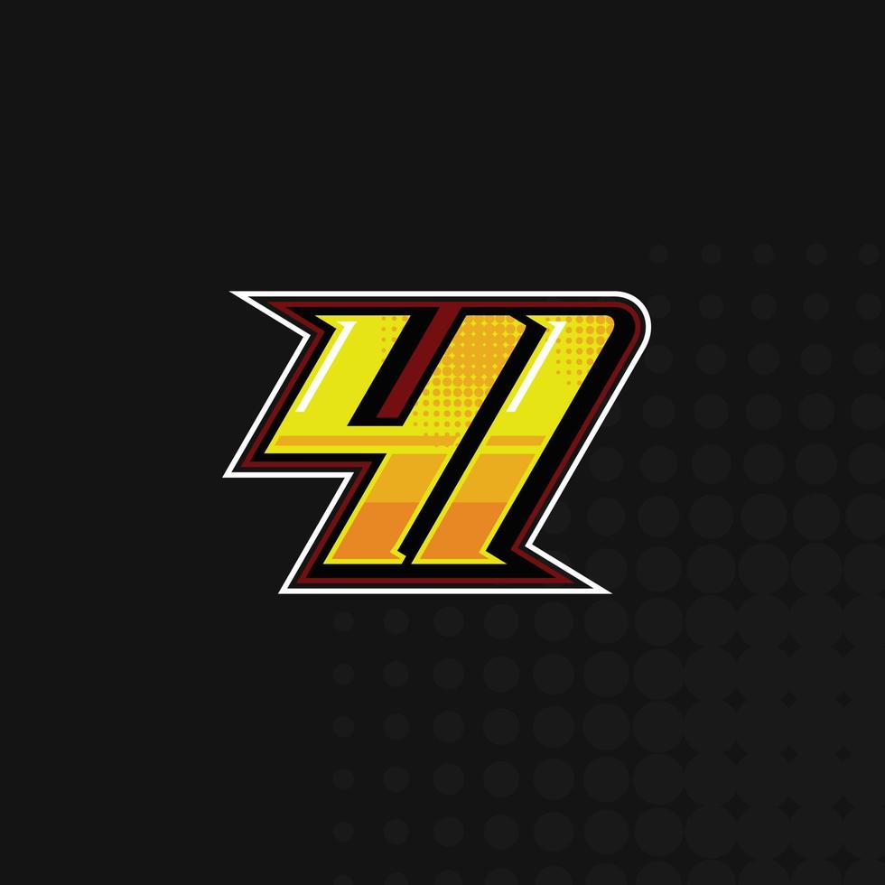 Race Number 41 logo design vector