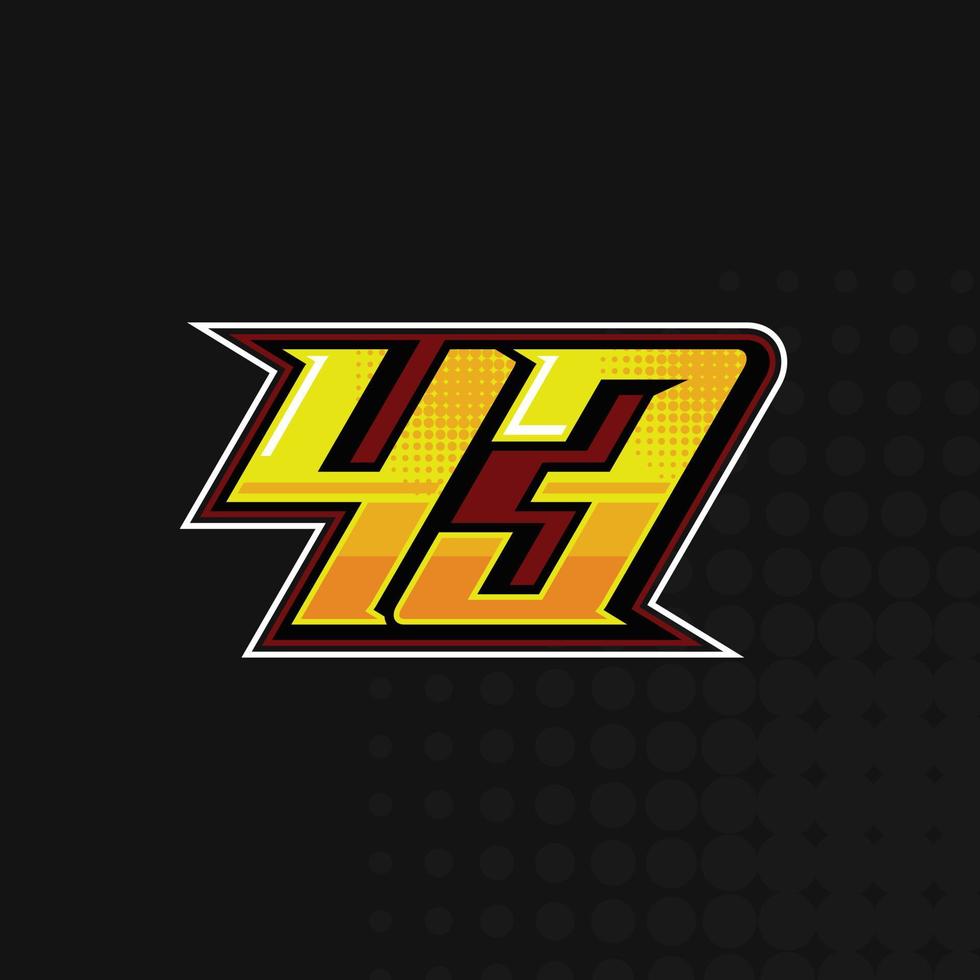 Race Number 43 logo design vector