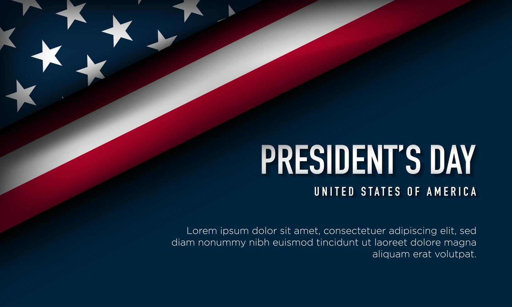 President's Day Background Design. vector