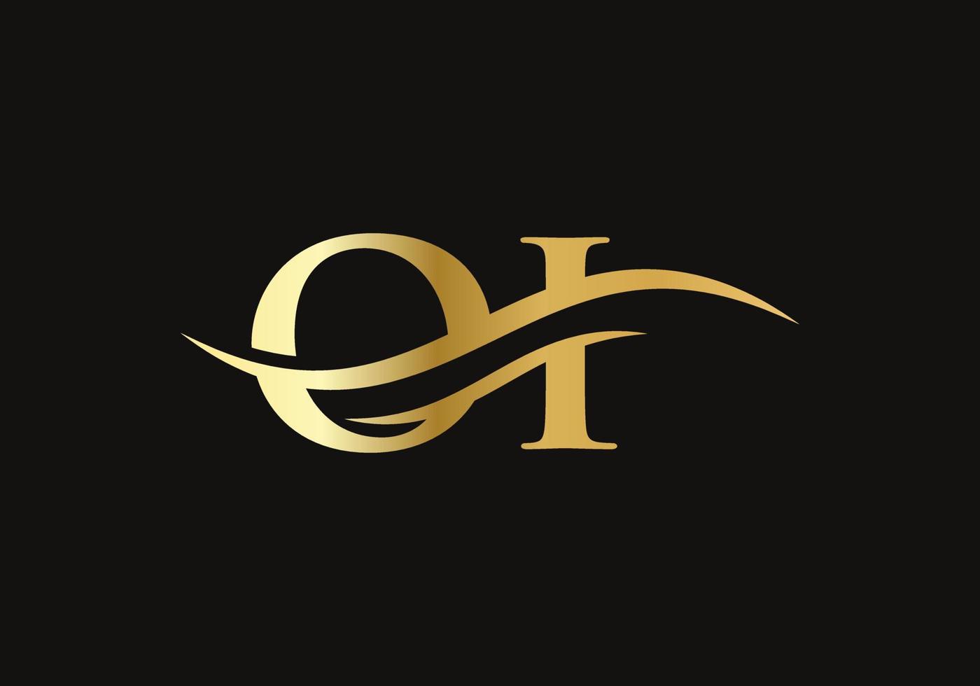 Initial linked letter OI logo design. Modern letter OI logo design vector with modern trendy