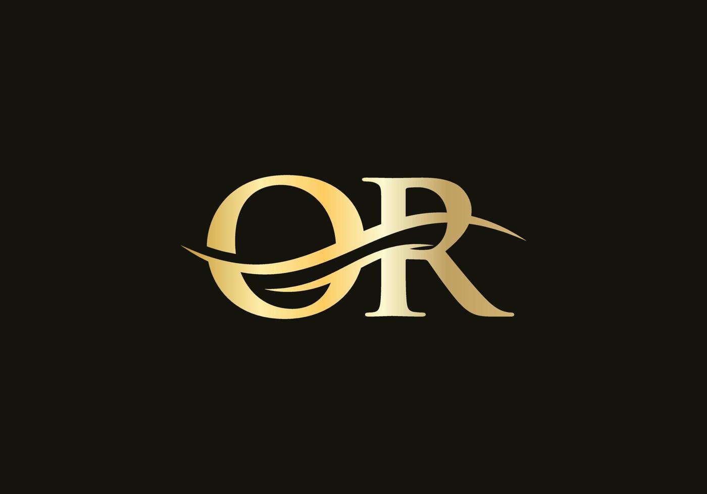 Creative OR letter with luxury concept. Modern OR Logo Design for business and company identity vector