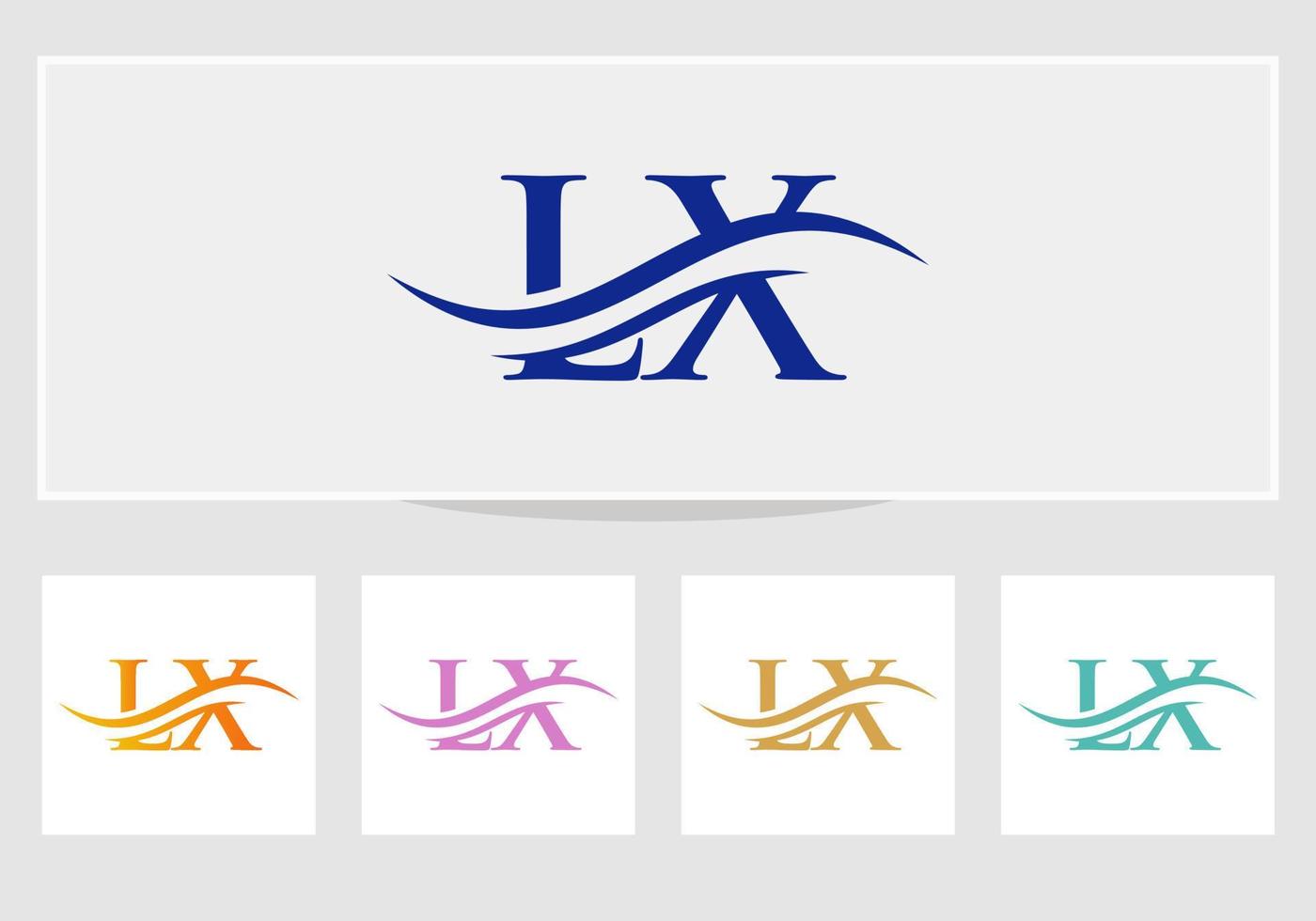 LX logo. Monogram letter LX logo design Vector. LX letter logo design with modern trendy vector