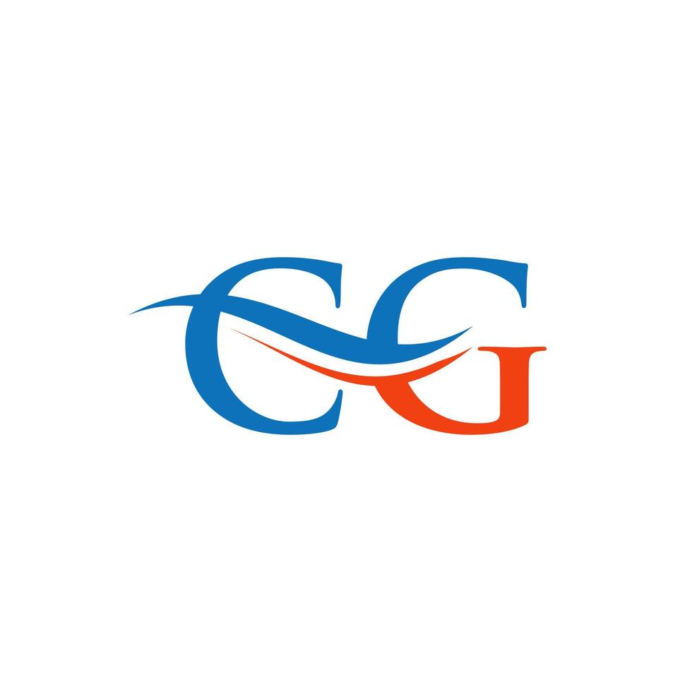 carta cg creativa con concepto de lujo. diseño moderno del logotipo cg para la identidad empresarial y empresarial. vector