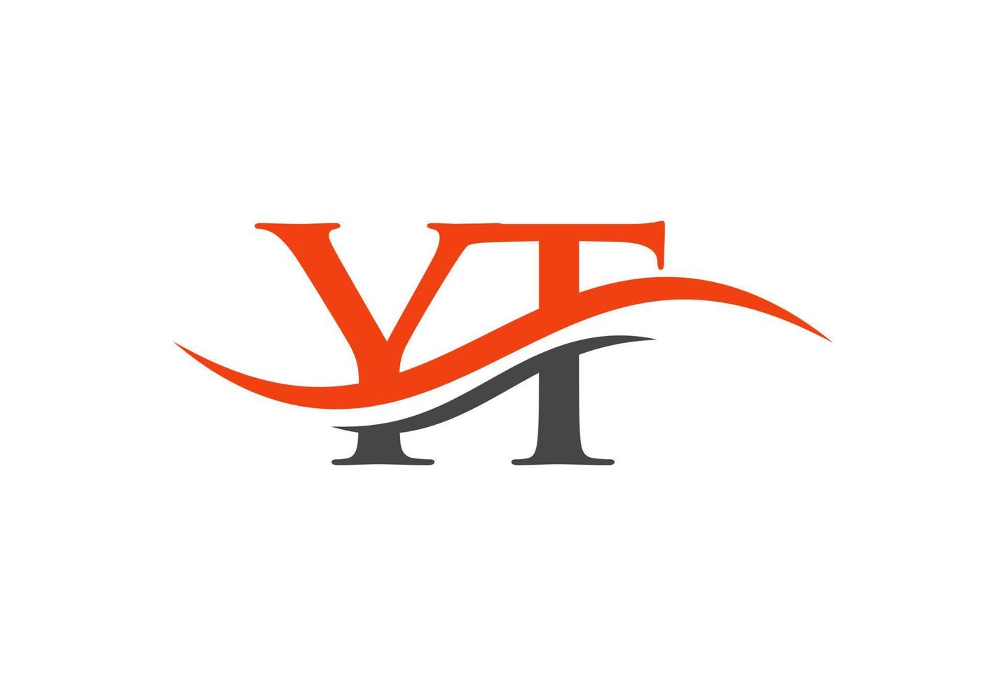 Swoosh Letter YE Logo Design for business and company identity. Water Wave YE Logo with modern trendy vector