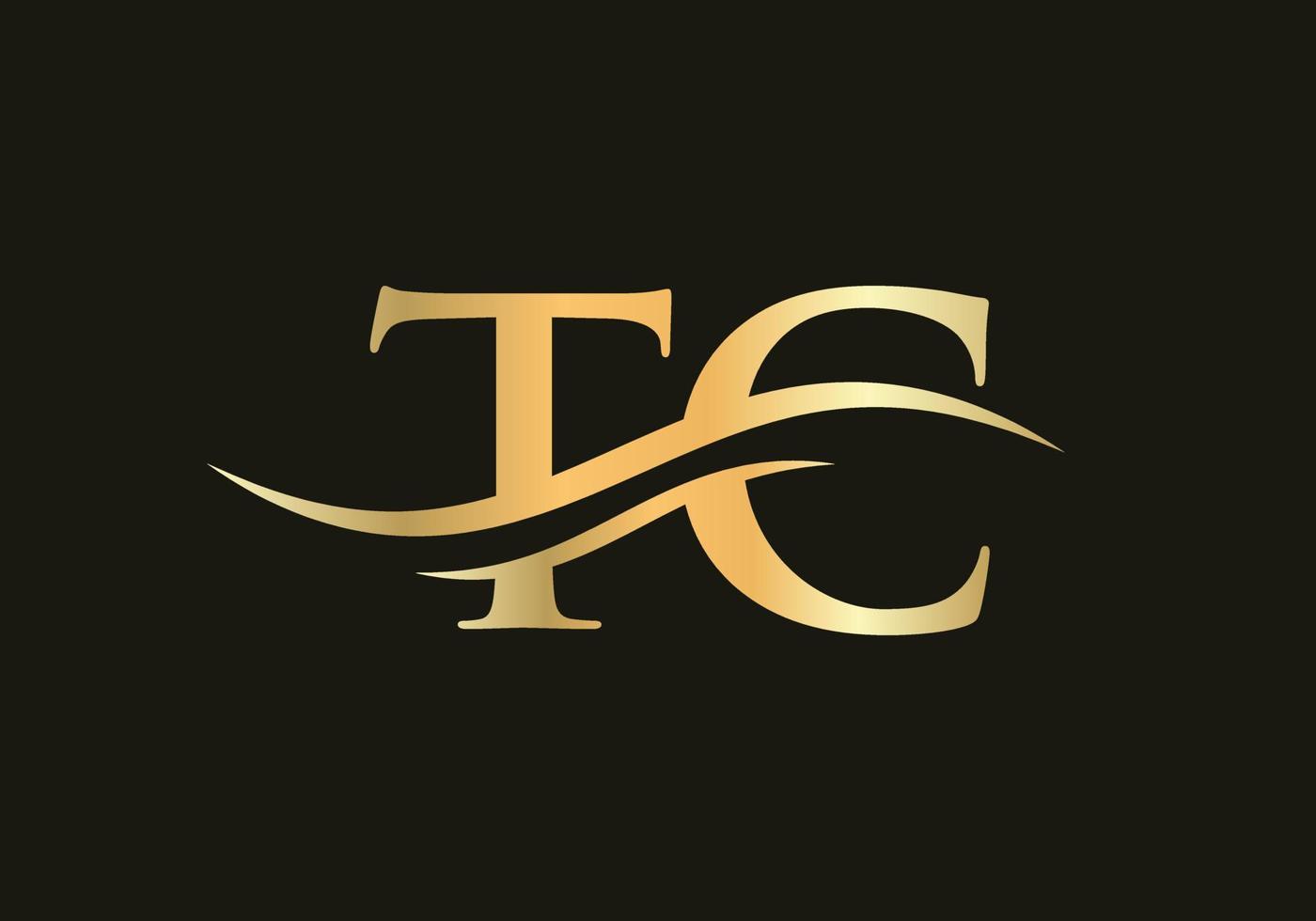 logotipo vinculado a tc para la identidad comercial y de la empresa. vector de logotipo de letra creativa tc