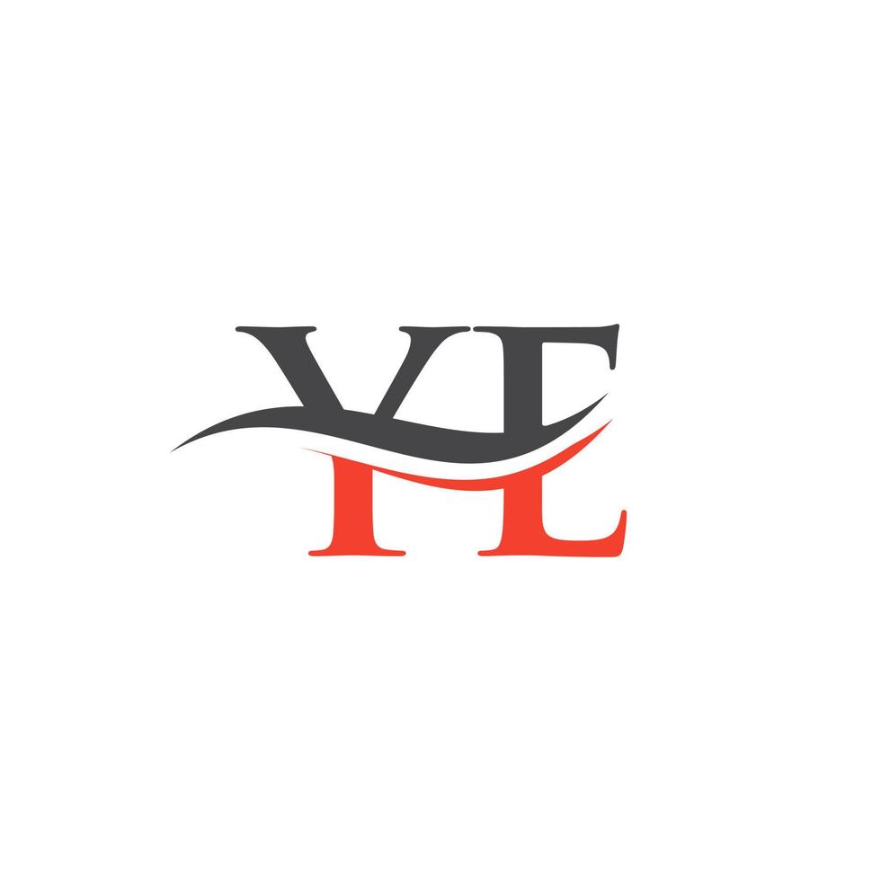 logotipo vinculado para la identidad comercial y de la empresa. letra creativa ye logo vector