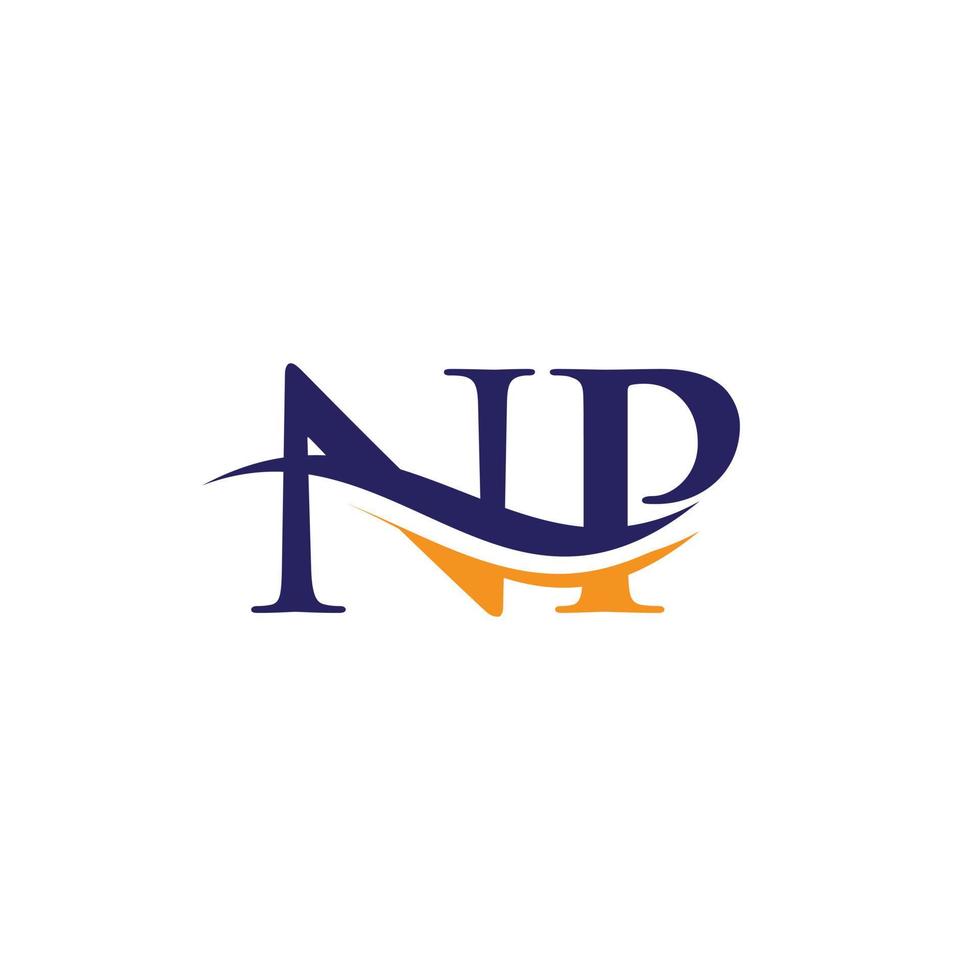 Modern NP Logo Design for business and company identity. Creative NP letter with luxury concept. vector