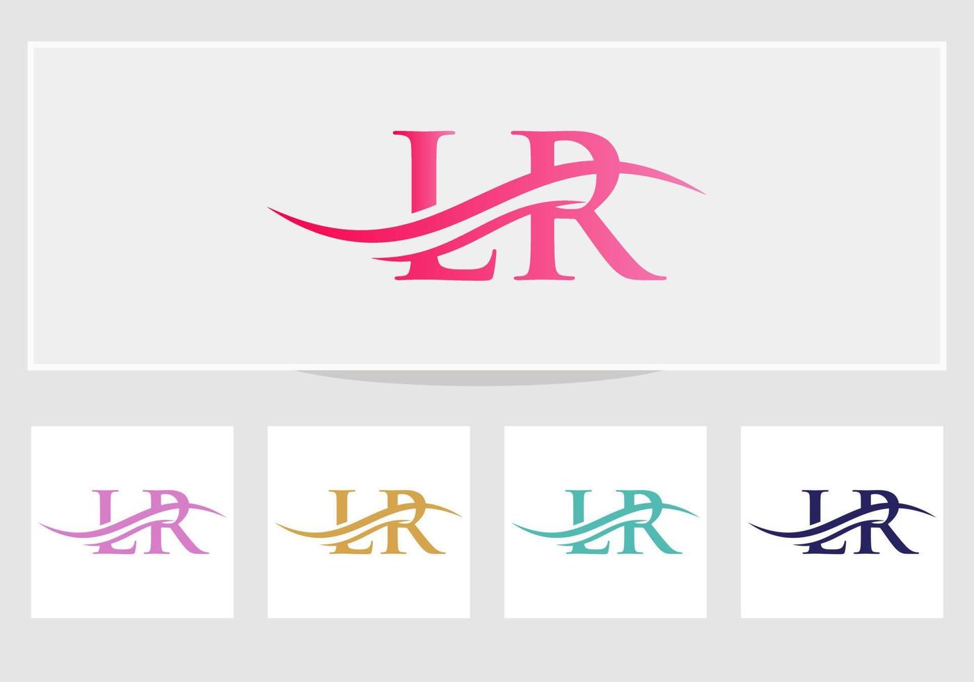 LR Letter Linked Logo for business and company identity. Initial Letter LR Logo Vector Template