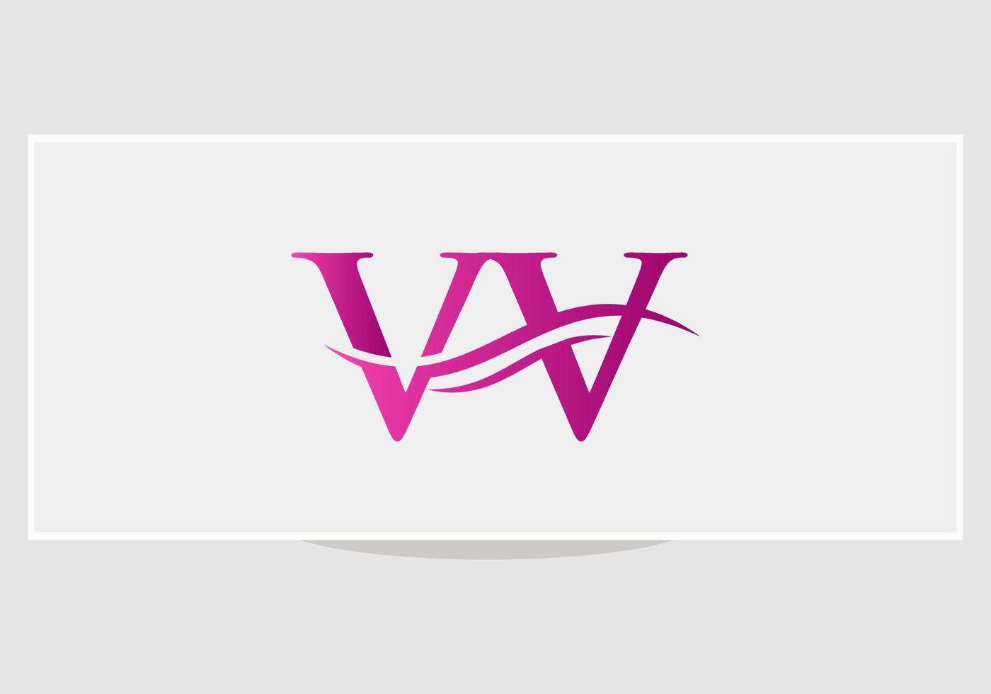 diseño inicial del logotipo vv de la letra vinculada. vector de diseño de logotipo vv de letra moderna con moda moderna