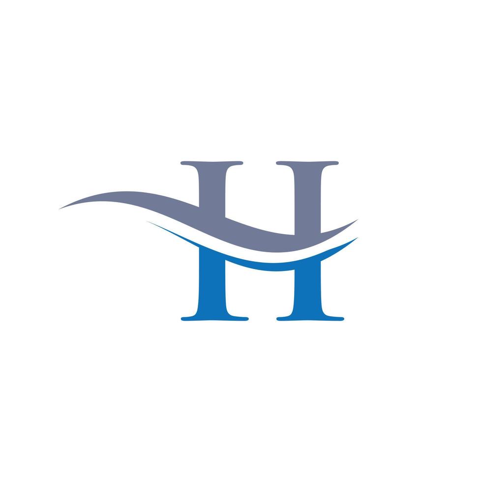 carta creativa ii con concepto de lujo. diseño moderno del logotipo h para la identidad empresarial y empresarial. vector
