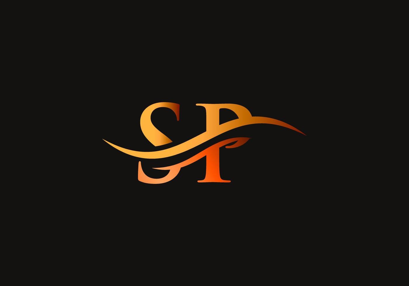 SP Linked Logo for business and company identity. Creative Letter SP Logo Vector