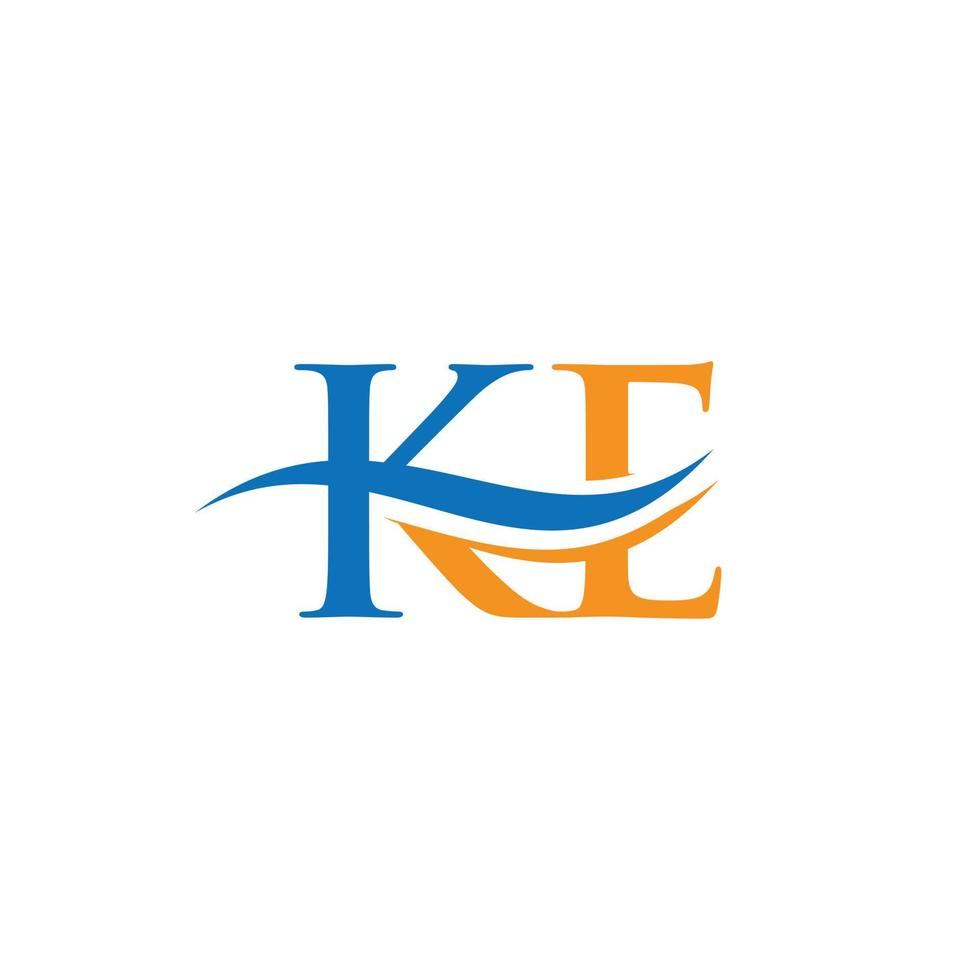 KE Linked Logo for business and company identity. Creative Letter KE Logo Vector
