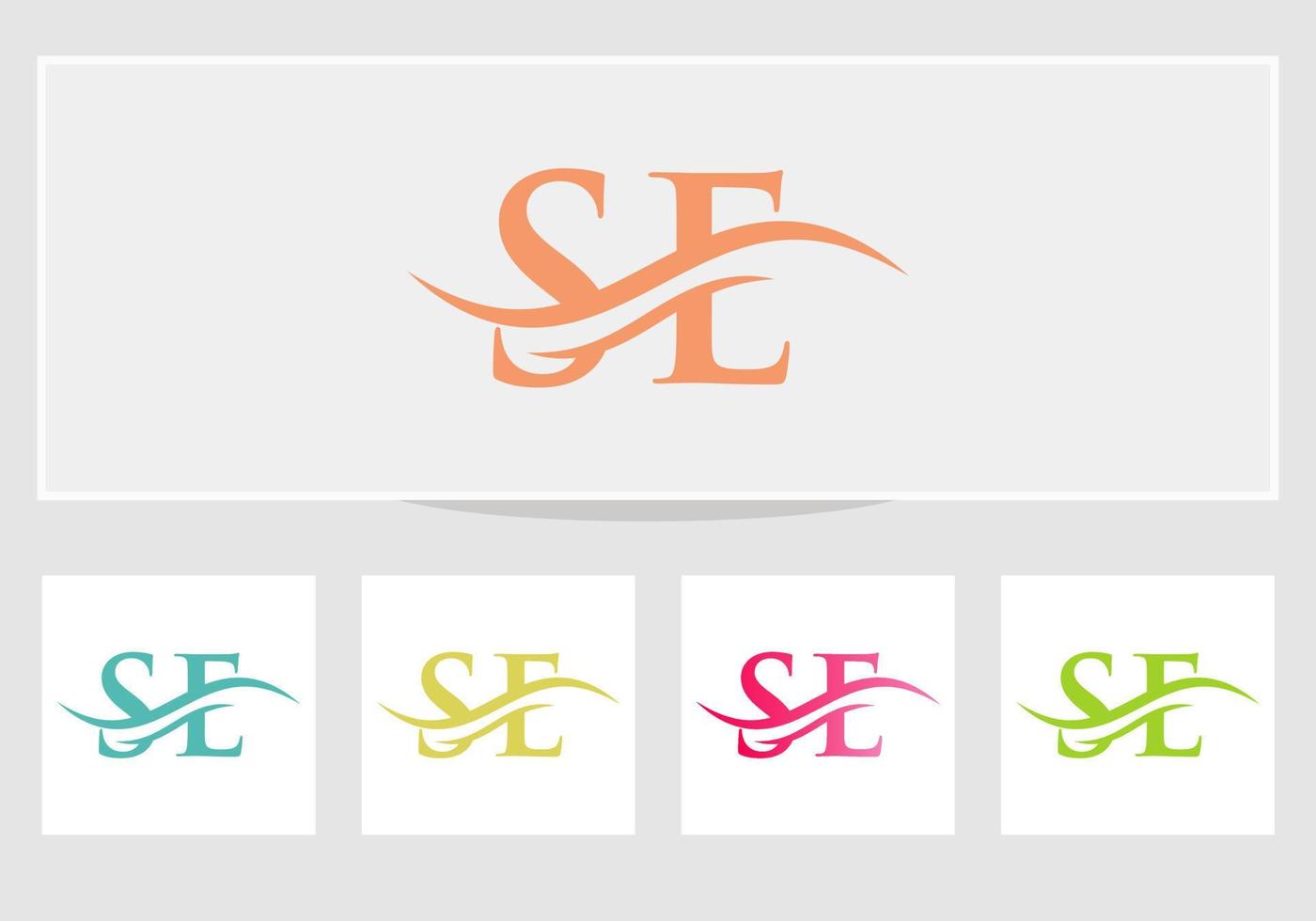 SE Letter Linked Logo for business and company identity. Initial Letter SE Logo Vector Template