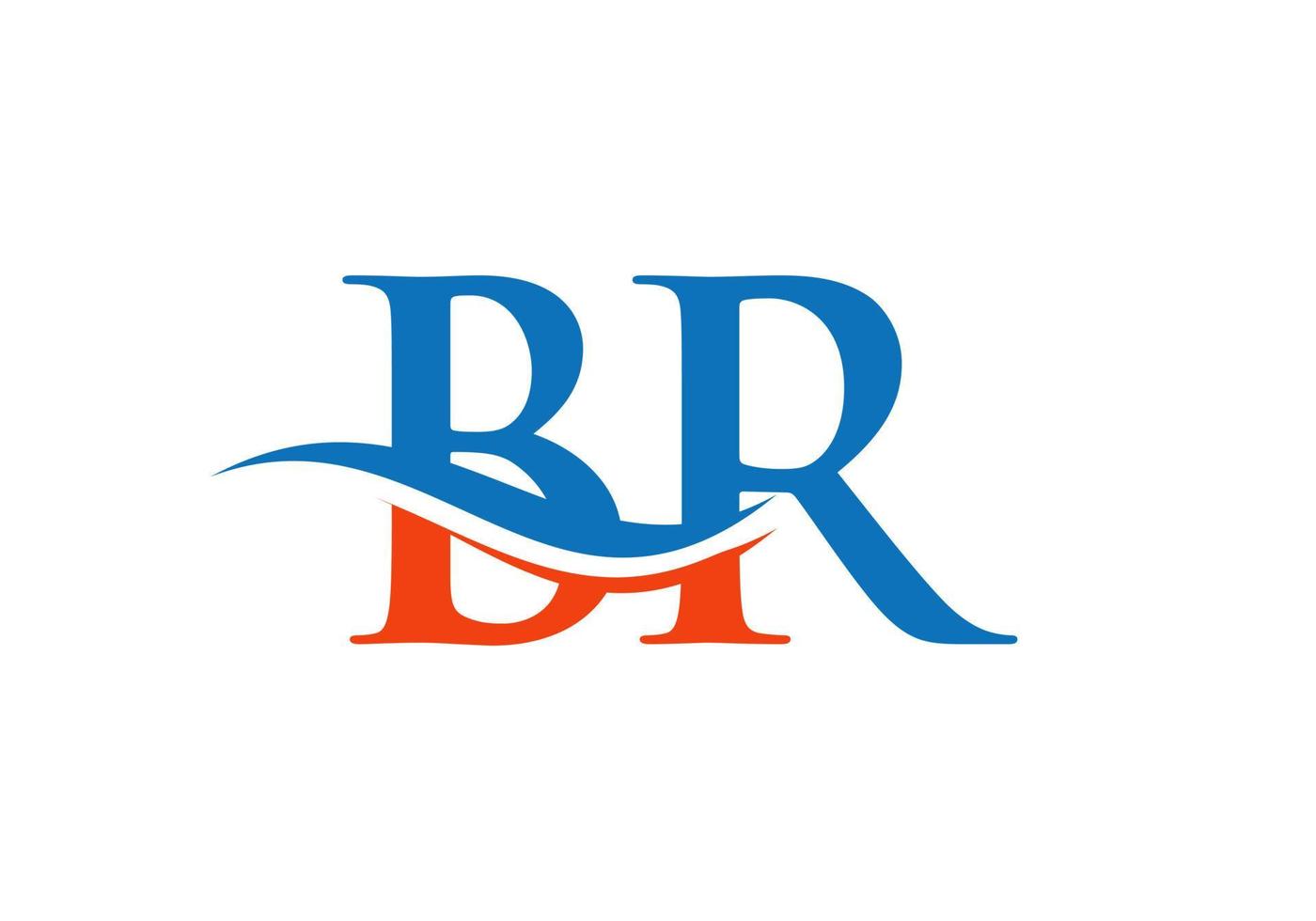 BR Letter Linked Logo for business and company identity. Initial Letter BR Logo Vector Template.