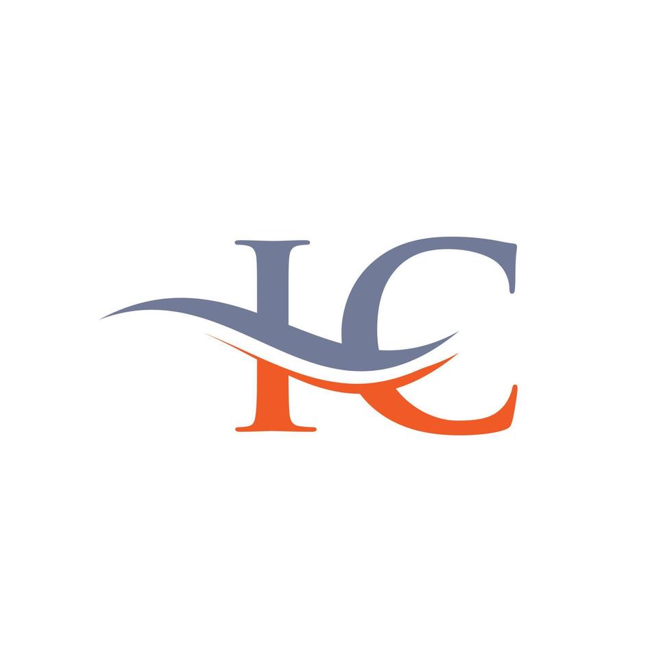 logotipo vinculado ic para la identidad comercial y de la empresa. vector de logotipo de letra creativa ic