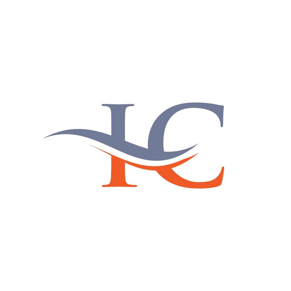 IC Linked Logo for business and company identity. Creative Letter IC Logo Vector