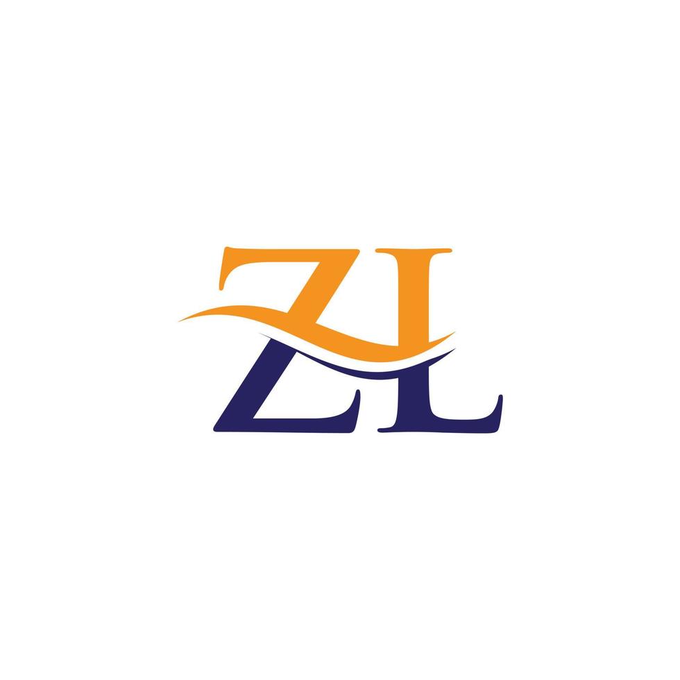 Monogram letter ZL logo design Vector. ZL letter logo design with modern trendy. ZL logo vector