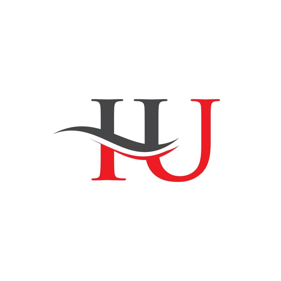 IU Linked Logo for business and company identity. Creative Letter IU Logo Vector