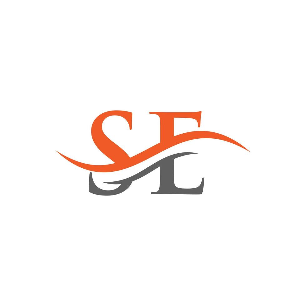 SE Letter Linked Logo for business and company identity. Initial Letter SE Logo Vector Template.