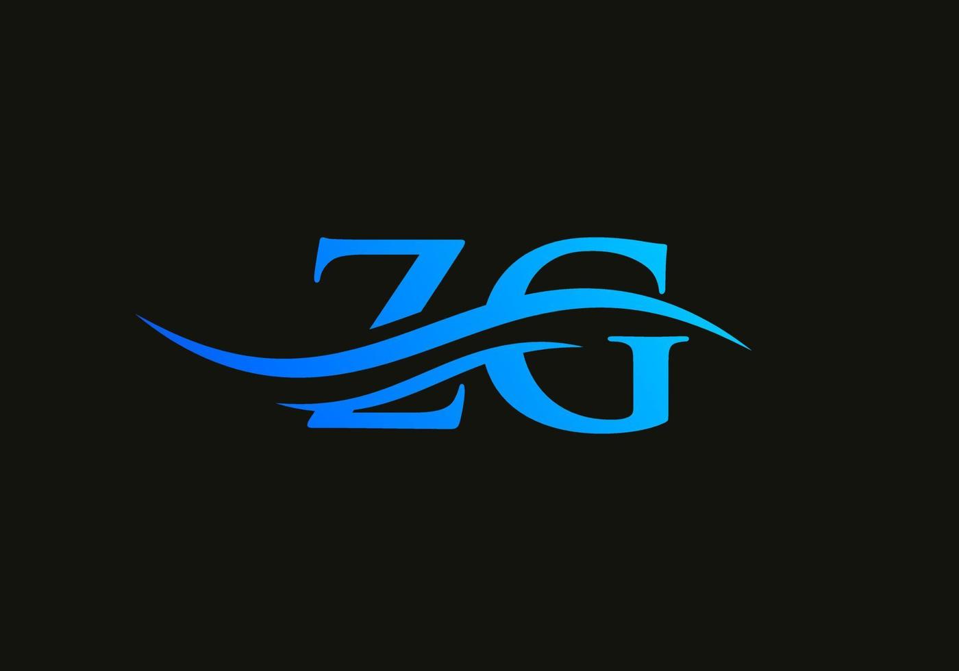 Creative ZG letter with luxury concept. Modern ZG Logo Design for business and company identity vector