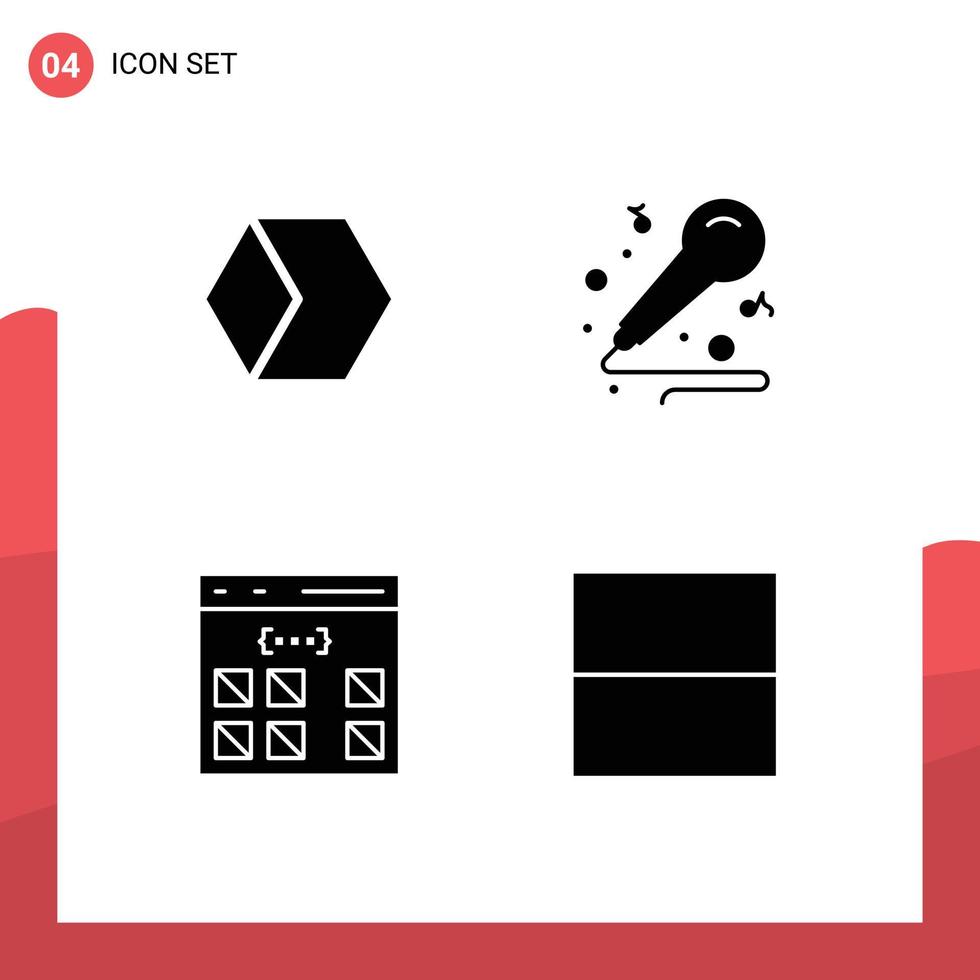 Set of 4 Modern UI Icons Symbols Signs for block net coding market cap hobbies development Editable Vector Design Elements
