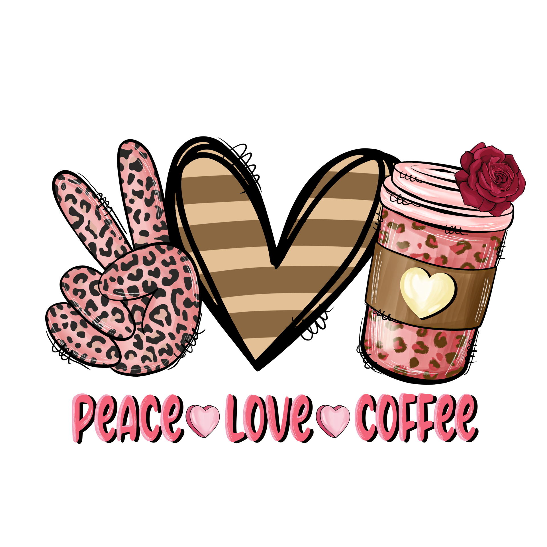 happy valentine coffee Valentines Day Drinks sublimation design